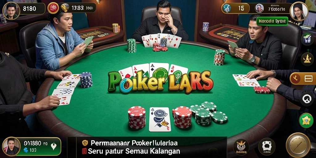 Tampilan luar permainan Poker yang menarik dan interaktif.