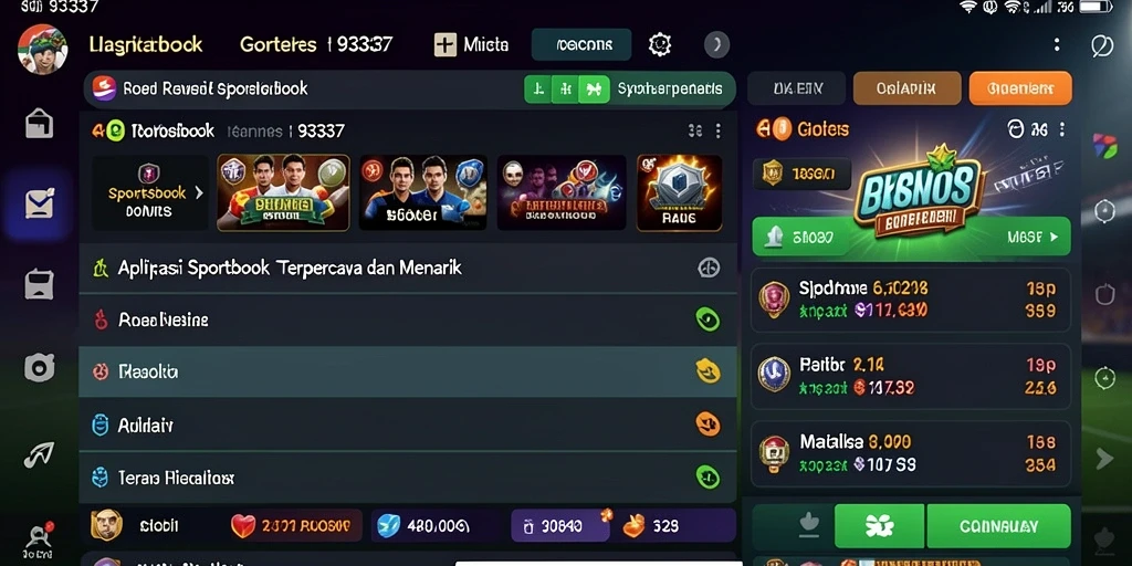 Tampilan gameplay taruhan olahraga yang menarik dan interaktif.