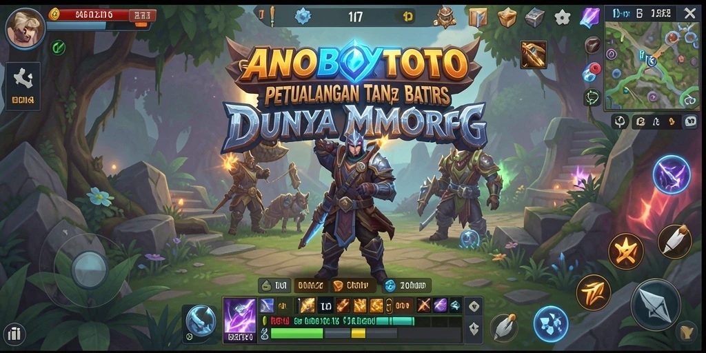 Screenshot gameplay ANOBOYTOTO yang menampilkan pertarungan seru di dunia MMORPG.
