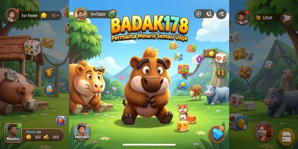 Screenshot menunjukkan aksi seru dalam permainan Puzzle BADAK178.