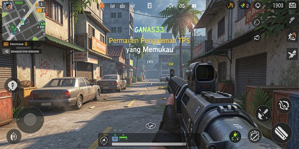 Tampilan gameplay seru dari GANAS33 dengan aksi tembak-menembak yang mendebarkan.