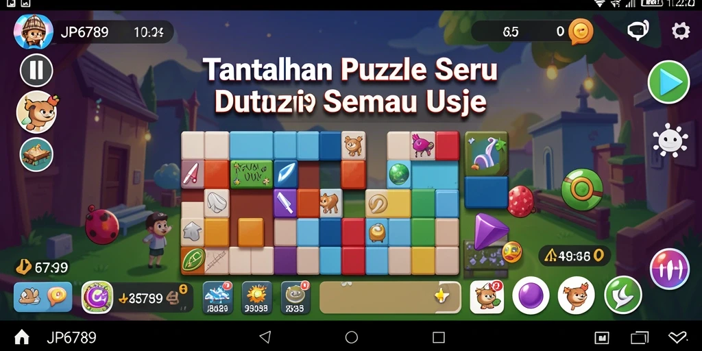 Screenshot gameplay JP6789 menampilkan keseruan menyusun puzzle.