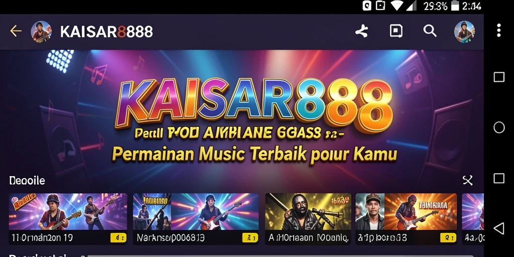 Tampilan gameplay KAISAR888 dengan berbagai fitur musik menarik.