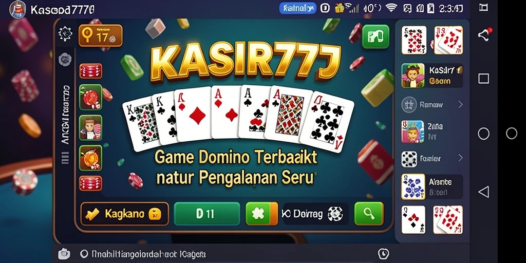 Screenshot KASIR777 menampilkan suasana seru saat bermain Domino.