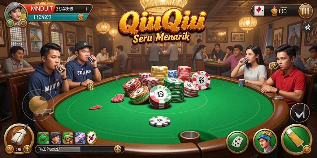 Gameplay seru QiuQiu di MNDUIT.