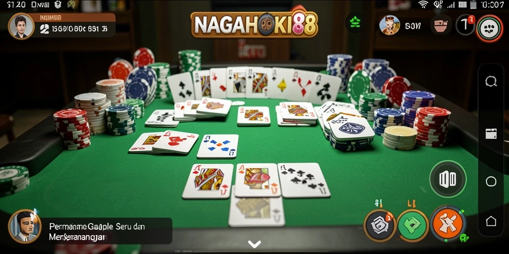 Tampilan permainan Gaple yang menarik dan interaktif di NAGAHOKI88.