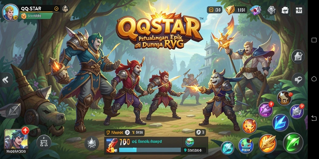 Tampilan gameplay QQSTAR yang seru dan penuh aksi dalam dunia RPG.