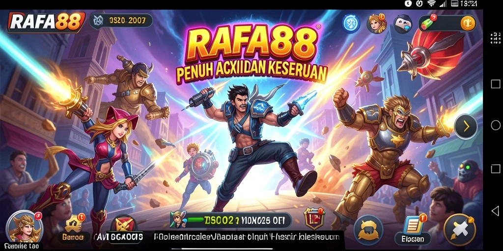 Tampilan gameplay RAFA88 dengan aksi seru dan menegangkan.