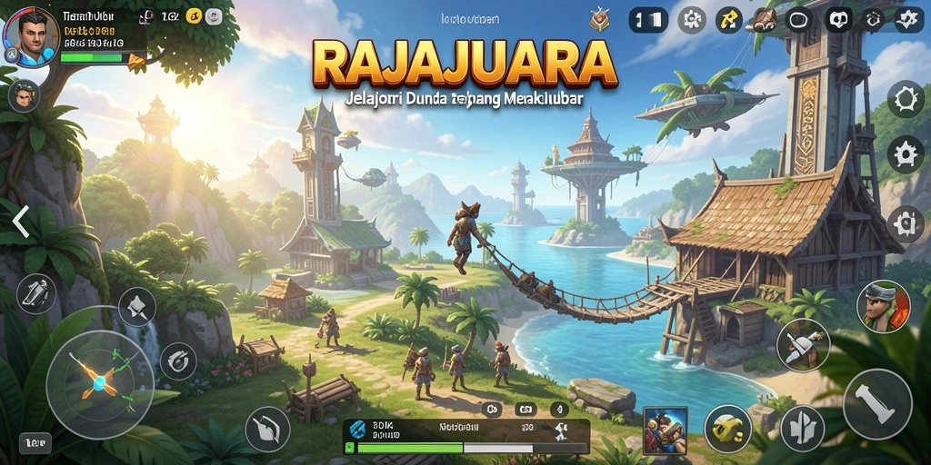 Gameplay RAJAJUARA yang menakjubkan dalam dunia terbuka.