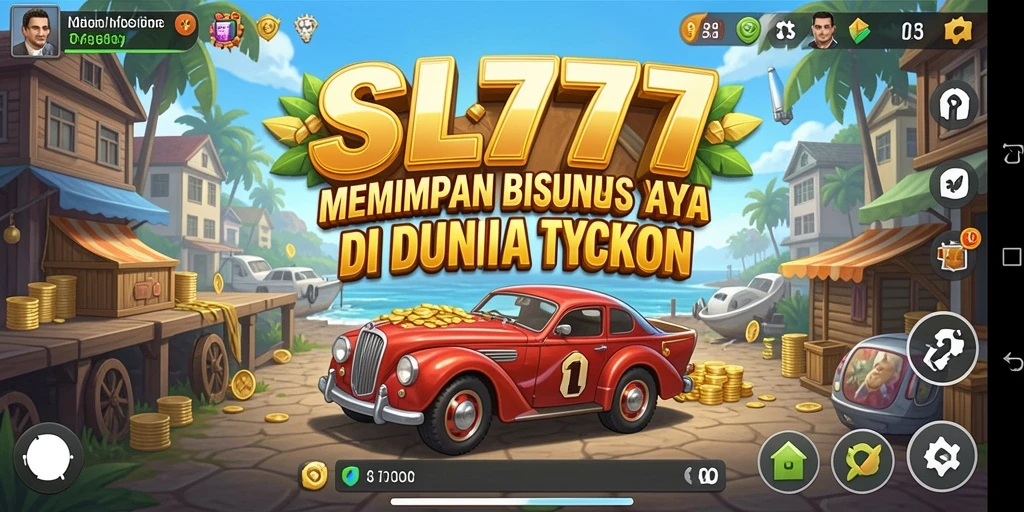 Tangkapan layar utama SL777 menampilkan gameplay menarik dalam mengelola bisnis Tycoon.