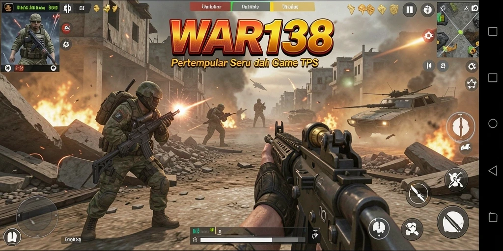 Tangkapan layar gameplay WAR138 yang menunjukkan aksi pertempuran yang mendebarkan.