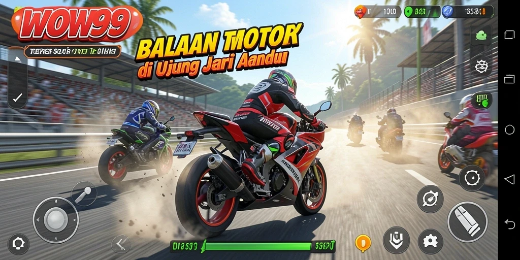 Gameplay seru balapan motor di WOW99 dengan aksi mendebarkan.